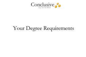 Video clip about accurate degree requirements