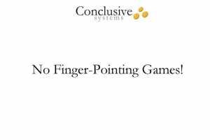 Video clip about why there are no finger-pointing games with us