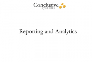 Video clip about reporting and analytics